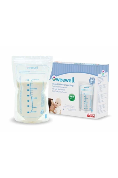 WEEWELL Süt Saklama Poşeti 25'li - Resim 2