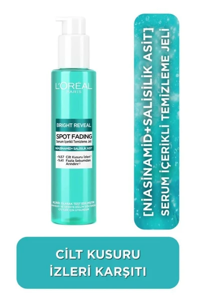 L'Oreal Paris Bright Reveal Cilt Kusuru İzi Karşıtı, Serum İçerikli Temizleme Jeli Niasinamid+Salisi ürün görseli 1