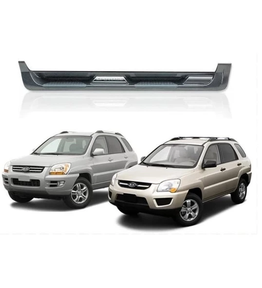 Kia Sportage Uyumlu Yan Basamak 2003-2009 Side Step Oem Style Gri ürün görseli 1