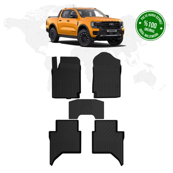 Ford Ranger 4D Havuzlu Paspas 2023 Model ve Sonrası ürün görseli 1