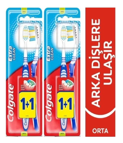 Colgate Diş Fırçası Extra Clean 1+1	(2 ADET ) ürün görseli 1