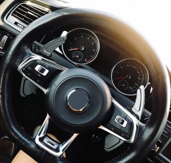 GOLF 7 & TIGUAN 2017+   IÇIN UYUMLU  PADDLE SHIFT - SILVER - Resim 5