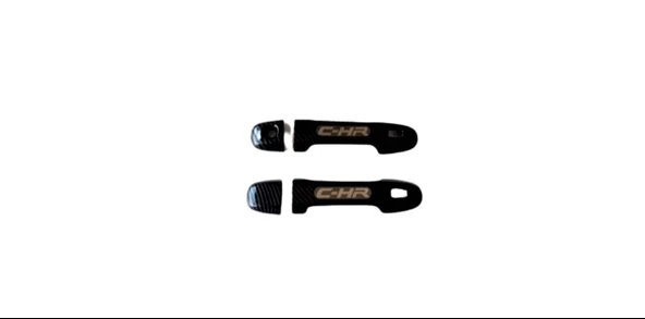 C-HR 2016-2019 IÇIN UYUMLU YAZILI DIS KAPI KOLU KAPLAMA SMART KEY KARBON ürün görseli 1