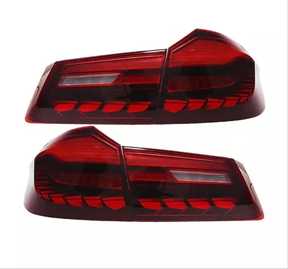 2017-2020 G30 IÇIN UYUMLU  DRAGON LED STOP - KIRMIZI - Resim 4