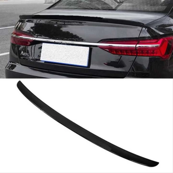 A6 (2019+)  IÇIN UYUMLU SPOILER - PIANO BLACK (PARLAK SIYAH) ürün görseli 1