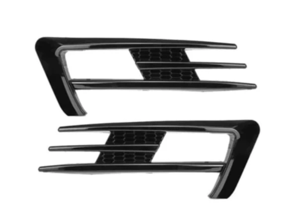GOLF 7 2012-2016 IÇIN UYUMLU GTI ÖN TAMPON BIÇAKLARI - PIANO BLACK ürün görseli 1