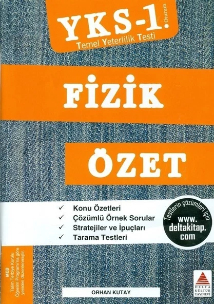 YKS TYT 1.Oturum Fizik Özet Delta Kültür Yayınları ürün görseli 1