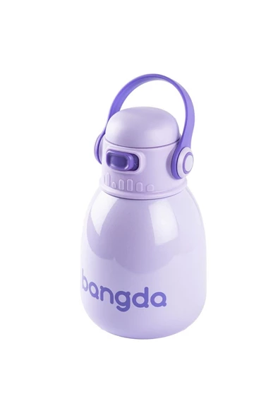 BANGDA MOR ÇİFT KATMANLI TUTACAKLI PASLANMAZ ÇELİK ÇOCUK TERMOSU 800ML ürün görseli 1