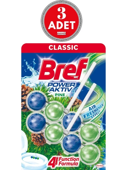 Bref Wc Power Aktiv Çam Tuvalet Bloğu 2'li Paket 3 Adet Bref Çam ürün görseli 1