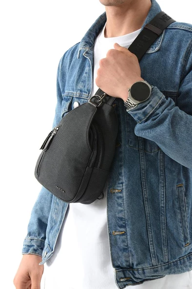 Erkek Bady Bag Göğüs Çantası Kanvas Kumaş Sırt Çantası 27*17 Cm Günlük Omuz Çantası ürün görseli 1