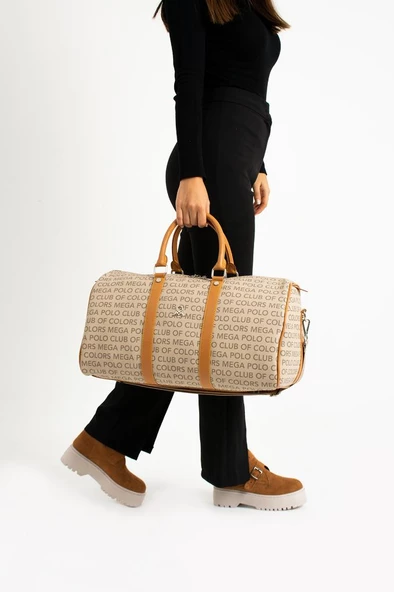 Seyehat Spor Çantası 38 Lt Kabin Boy Valiz 48*35 Cm El Valizi Vegan Deri Unisex 48*35 Cm Suni Deri ürün görseli 1