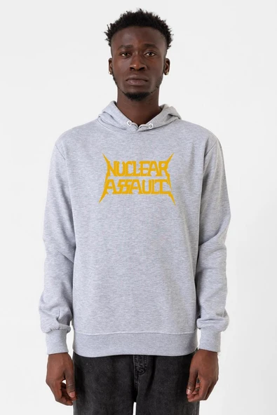 Nuclear Assault Lettern Grimelanj Erkek Kapşonlu 3ip Sweatshirt ürün görseli 1