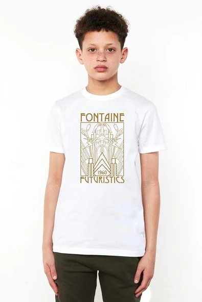 Bioshock Fontaine Futuristics Beyaz Çocuk Bisikletyaka Tshirt ürün görseli 1