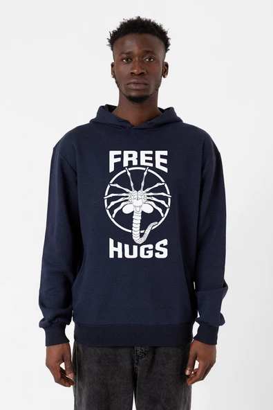 Free Facehugger Hugs Lacivert Erkek 3ip Kapşonlu ürün görseli 1