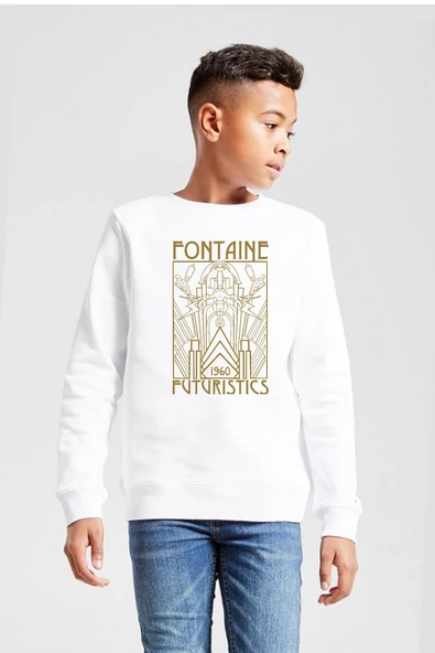 Bioshock Fontaine Futuristics Beyaz Çocuk 2ip Sweatshirt ürün görseli 1