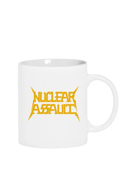 Nuclear Assault Lettern Beyaz Kupa Bardak ürün görseli 1