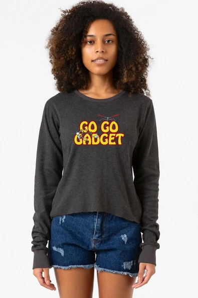Inspector Gadget Go Go Gadget Füme Ekstra Uzunkol Sweatshirt ürün görseli 1