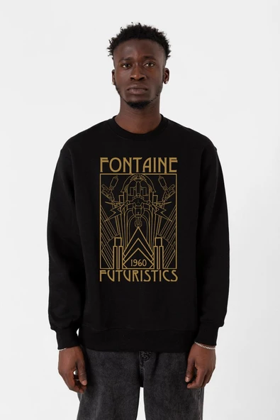Bioshock Fontaine Futuristics Siyah Erkek 2ip Sweatshirt ürün görseli 1