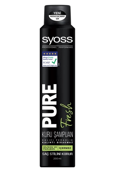 Syoss Pure Fresh Kuru Şampuan 200 Ml - Resim 2