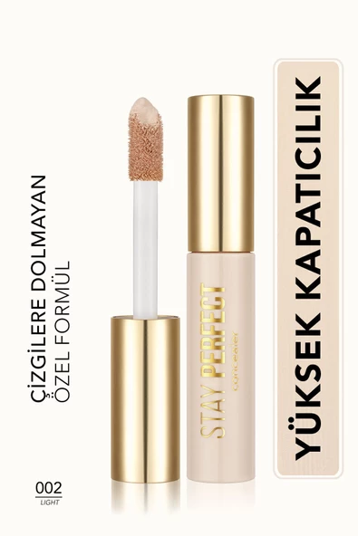 Flormar Doğal Bitişli Kapatıcı (SICAK ALT TON) - Stay Perfect Concealer - 002 Light - 8682536085465 ürün görseli 1