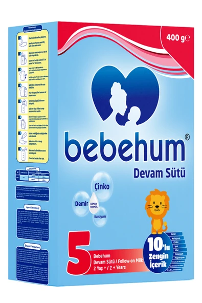 Bebehum 5 Numara Devam Sütü 2 Yaş+ 400 gr ürün görseli 1