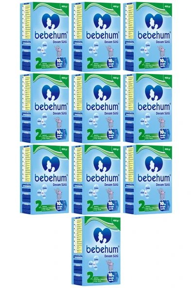 Bebehum 2 Numara Devam Sütü 6-9 Ay 400 gr x 10 Adet ürün görseli 1