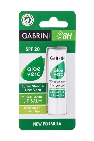 Gabrini Dudak Koruyucu Nemlendirici Lip Balm Care Aloe Vera SPF20 ürün görseli 1