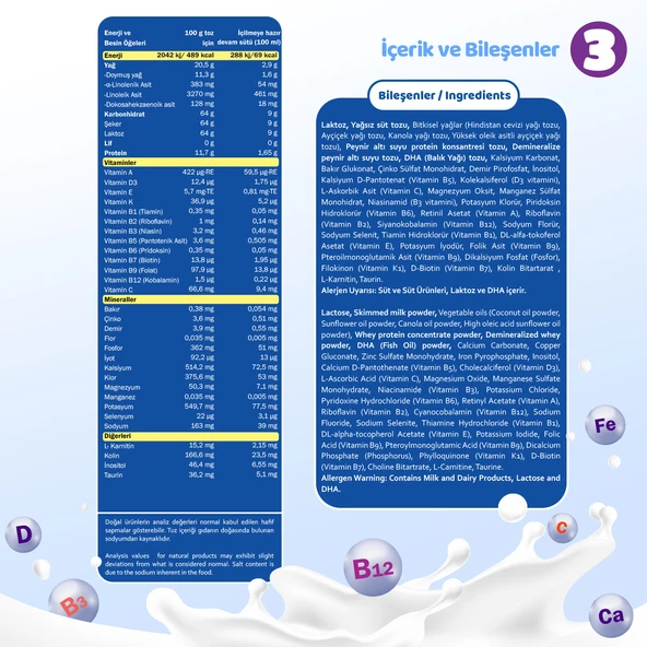 Bebehum 3 Numara Devam Sütü 9-12 Ay 400 gr - Resim 6