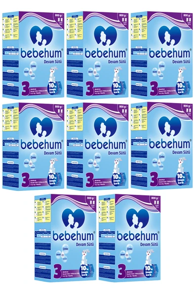 Bebehum 3 Numara Devam Sütü 9-12 Ay 800 gr x 8 Adet ürün görseli 1