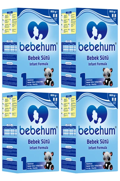 Bebehum 1 Numara Bebek Sütü 0-6 Ay 800 gr x 4 Adet ürün görseli 1
