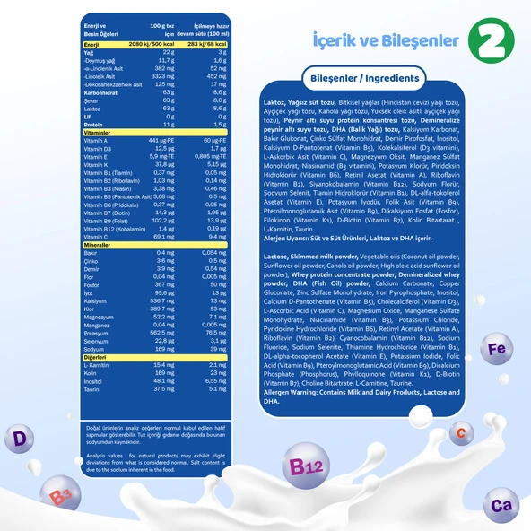 Bebehum 2 Numara Devam Sütü 6-9 Ay 800 gr x 2 Adet - Resim 6