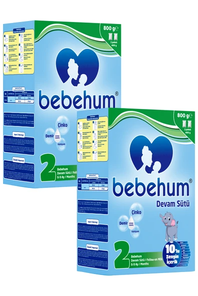Bebehum 2 Numara Devam Sütü 6-9 Ay 800 gr x 2 Adet ürün görseli 1