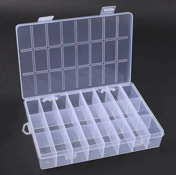 Organizer Malzeme Kutusu 24 Bölmeli Şeffaf PBB040-24 (#33) Setbox 18,5cmx12,5cmx3,5cm ürün görseli 1