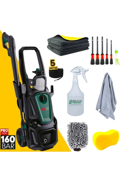 KLPRO 160 BAR YÜKSEK BASINÇLI OTO YIKAMA 2200W  TEMİZLİK SETİ ürün görseli 1