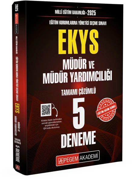 Pegem 2025 MEB EKYS Müdür ve Yardımcılığı 5 Deneme Pegem Akademi Yayınları ürün görseli 1