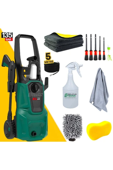 KLY1600 1600W 130 Bar Basınçlı Yıkama Makinesi TEMİZLİK SETİ ürün görseli 1