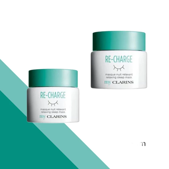 Clarins My Re-Charge Relaxing Sleep Mask 50 x50ml 2li  Gece Maskesi ürün görseli 1