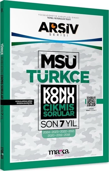 Marka Yayınları MSÜ Türkçe ARŞİV Serisi Konu Konu Son 7 Yıl Çıkmış Sorular ürün görseli 1