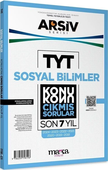 Marka Yayınları TYT Sosyal Bilimler ARŞİV Serisi Konu Konu Son 7 Yıl Çıkmış Sorular ürün görseli 1