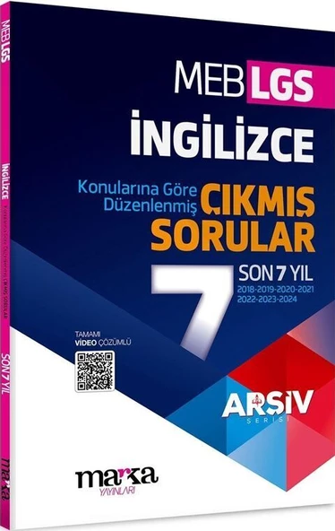 Marka Yayınları LGS İngilizce ARŞİV Serisi Konularına Göre Düzenlenmiş Son 7 Yıl Çıkmış Sorular ürün görseli 1