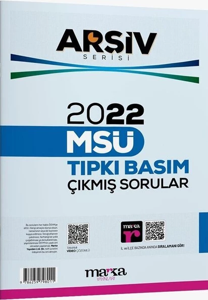 Marka Yayınları 2022 MSÜ Tıpkı Basım Çıkmış Sorular ürün görseli 1
