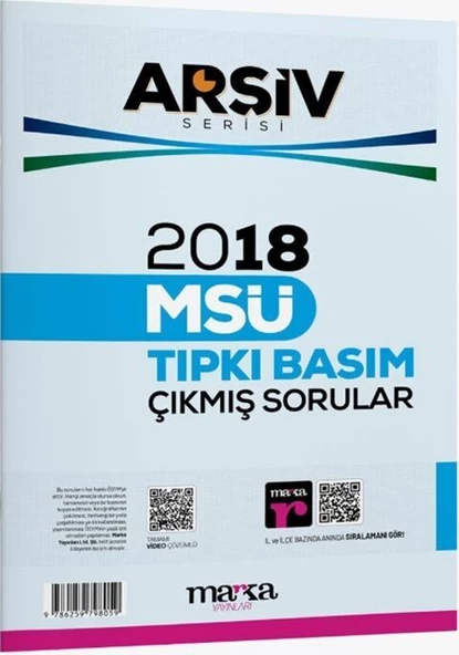 Marka Yayınları 2018 MSÜ Tıpkı Basım Çıkmış Sorular ürün görseli 1