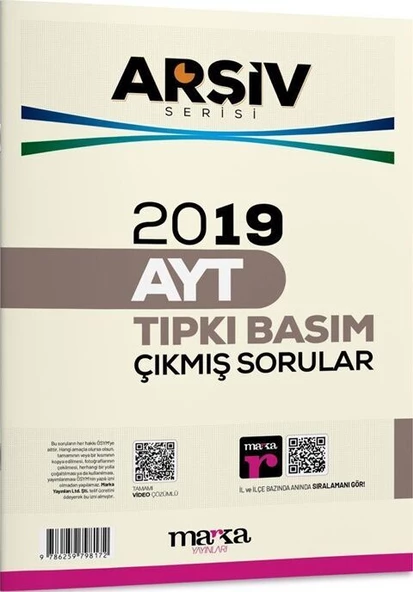 Marka Yayınları 2019 AYT Arşiv Serisi Tıpkı Basım Çıkmış Sorular ürün görseli 1
