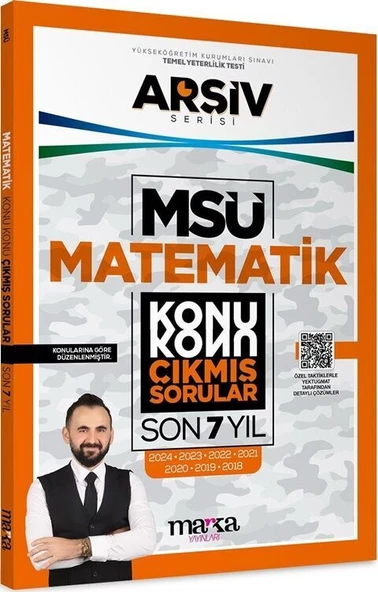Marka Yayınları MSÜ Matematik ARŞİV Serisi Konu Konu Son 7 Yıl Çıkmış Sorular ürün görseli 1