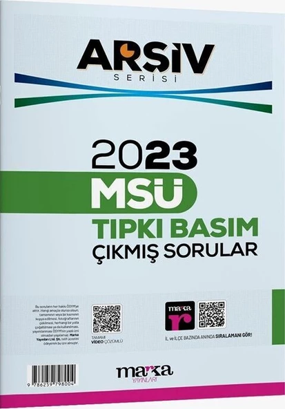 Marka Yayınları 2023 MSÜ Tıpkı Basım Çıkmış Sorular ürün görseli 1