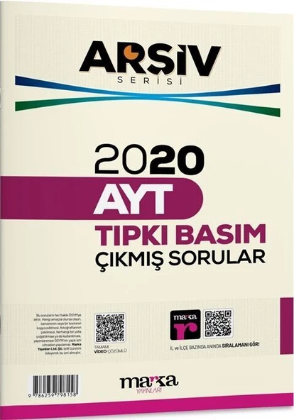 Marka Yayınları 2020 AYT Arşiv Serisi Tıpkı Basım Çıkmış Sorular ürün görseli 1