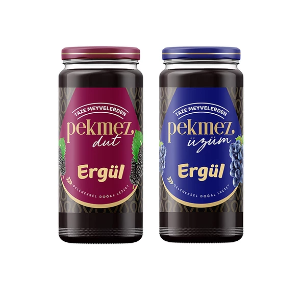 Ergül Dut Pekmezi 600 gr Cam + Üzüm Pekmezi 600 gr Cam ürün görseli 1