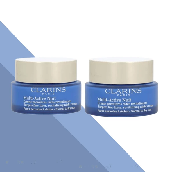 Clarins Multi-Active Night Cream For Normal&Dry Skin 50 +50 ml.2li ürün görseli 1