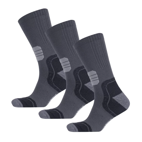 Thermoform Running Çorap Unisex 3'lü Paket Antrasit ürün görseli 1
