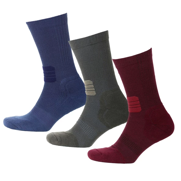 Thermoform Active Çorap Unisex 3'lü Paket Bordo-Haki-Lacivert ürün görseli 1